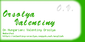 orsolya valentiny business card